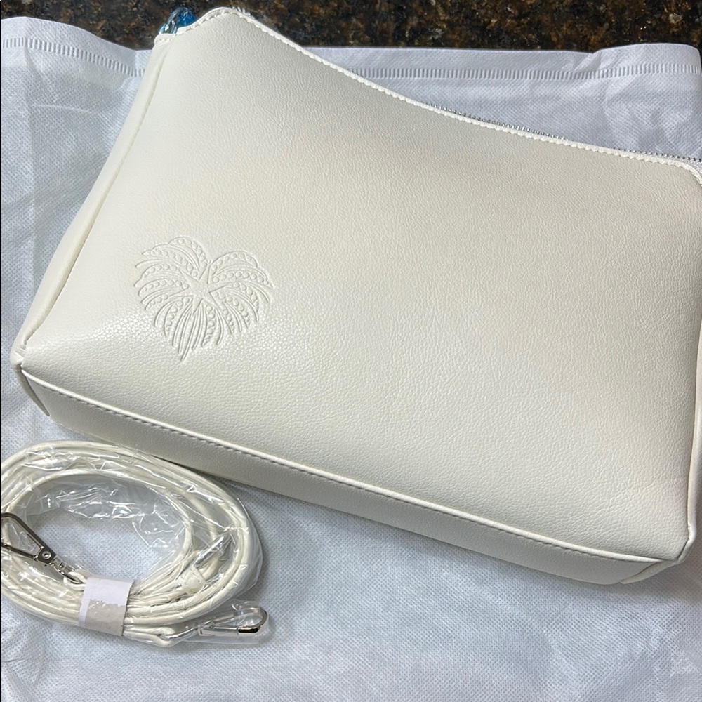 Off-White Rectangular, Crossbody Shoulder Bag, Zi… - image 2